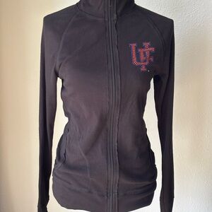 Florida Gator Women’s Black Full Zip Rhinestone Embellished Logo Jacket Sz.XL